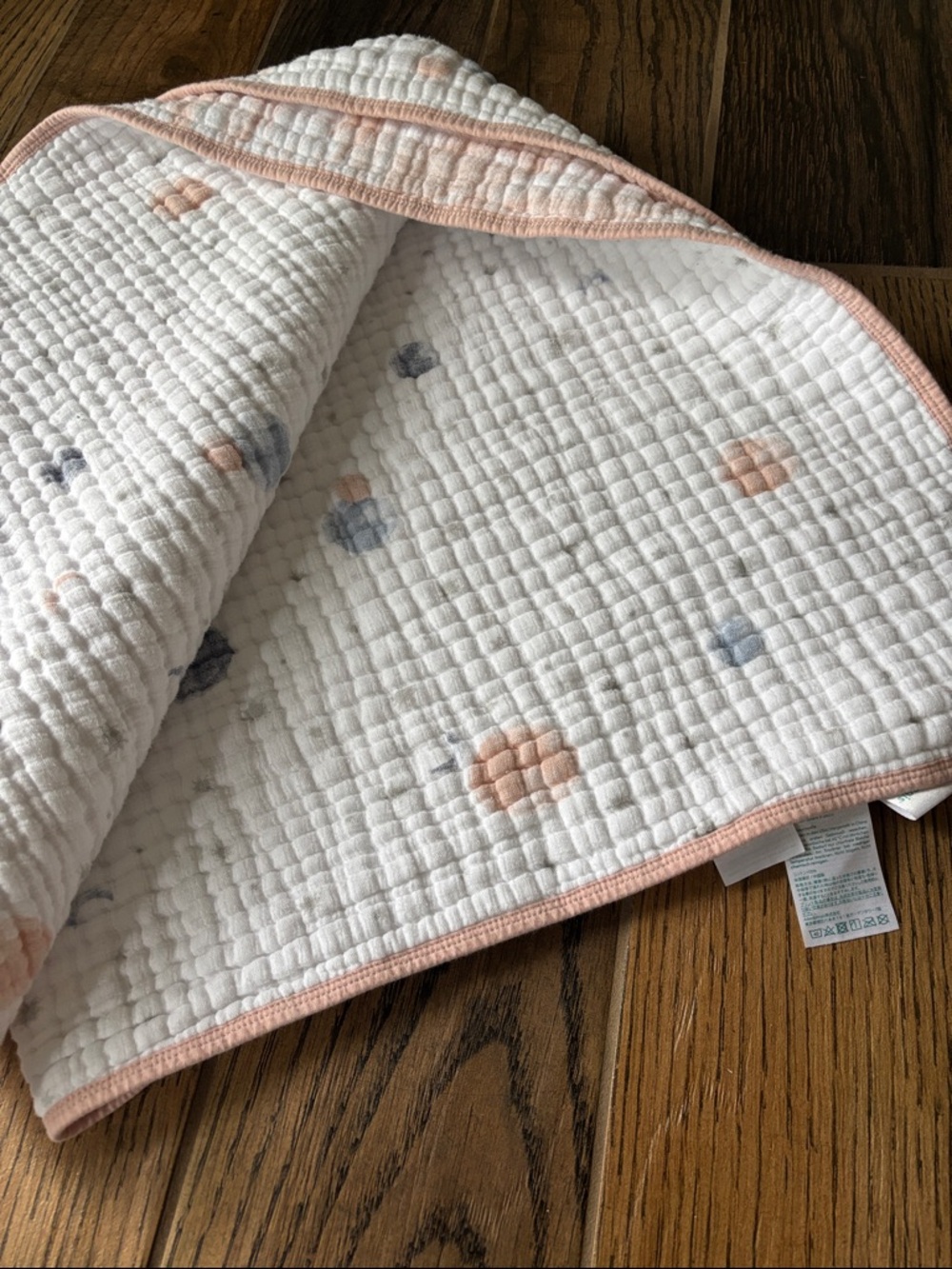 Aden+Anais Dream Blanket - Peach/White - Picture 2 of 3
